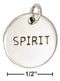 Silver Charms & Pendants Sterling Silver Charm:  Round "Spirit" Message Charm JadeMoghul Inc.