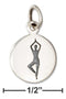 Silver Charms & Pendants Sterling Silver Charm:  Round Yoga Tree Pose Charm JadeMoghul Inc.