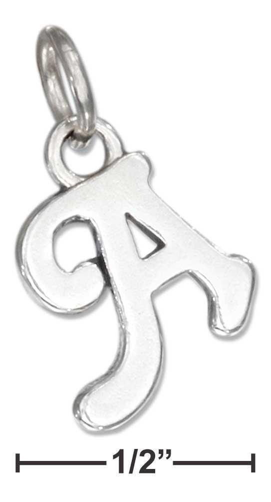 Silver Charms & Pendants Sterling Silver Charm:  Scrolled Letter "a" Charm JadeMoghul