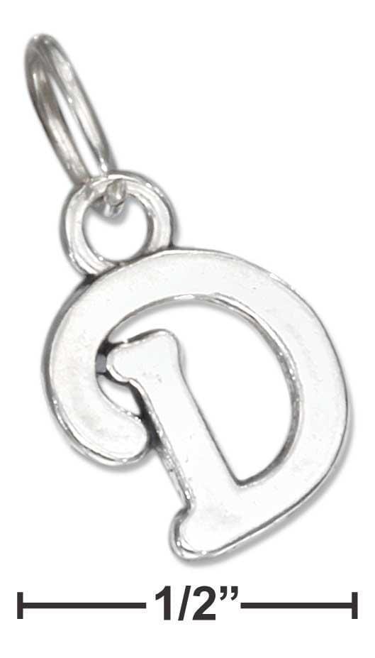 Silver Charms & Pendants Sterling Silver Charm:  Scrolled Letter "d" Charm JadeMoghul