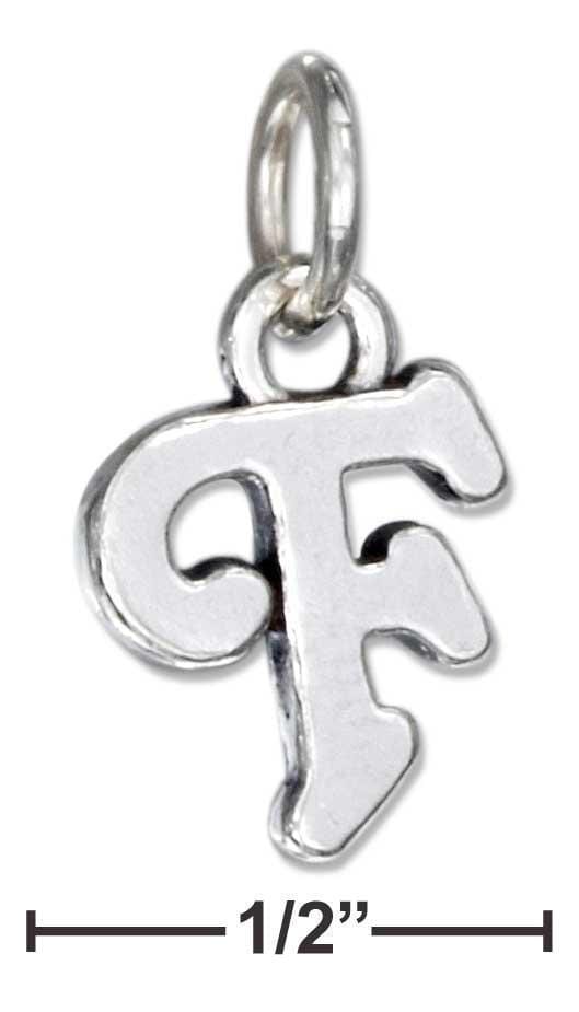 Silver Charms & Pendants Sterling Silver Charm:  Scrolled Letter "f" Charm JadeMoghul