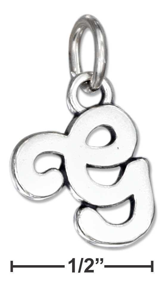 Silver Charms & Pendants Sterling Silver Charm:  Scrolled Letter "g" Charm JadeMoghul