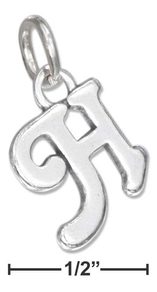 Silver Charms & Pendants Sterling Silver Charm:  Scrolled Letter "h" Charm JadeMoghul