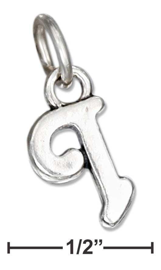 Silver Charms & Pendants Sterling Silver Charm:  Scrolled Letter "i" Charm JadeMoghul