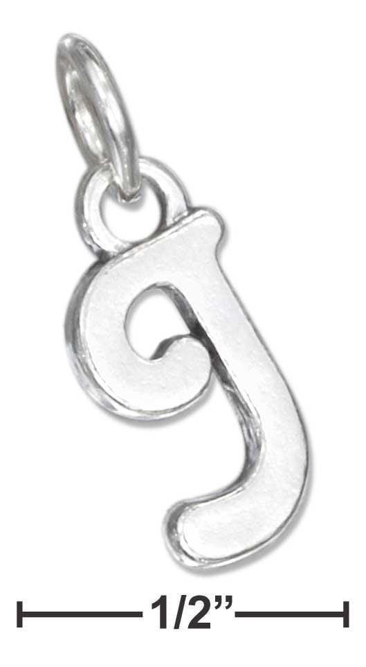 Silver Charms & Pendants Sterling Silver Charm:  Scrolled Letter "j" Charm JadeMoghul