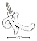 Silver Charms & Pendants Sterling Silver Charm:  Scrolled Letter "k" Charm JadeMoghul