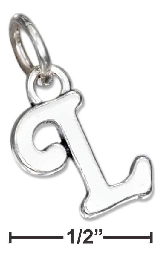 Silver Charms & Pendants Sterling Silver Charm:  Scrolled Letter "l" Charm JadeMoghul