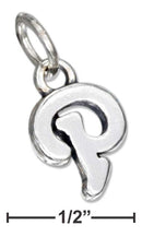 Silver Charms & Pendants Sterling Silver Charm:  Scrolled Letter "p" Charm JadeMoghul