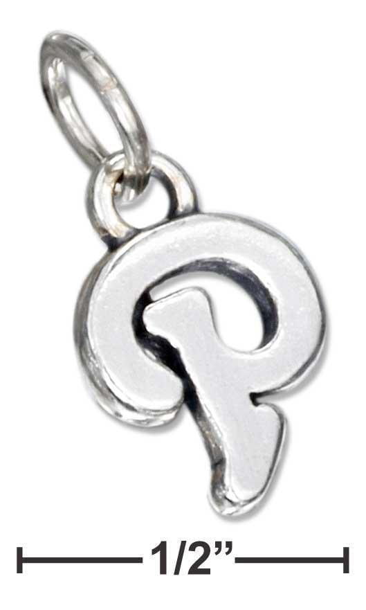 Silver Charms & Pendants Sterling Silver Charm:  Scrolled Letter "p" Charm JadeMoghul