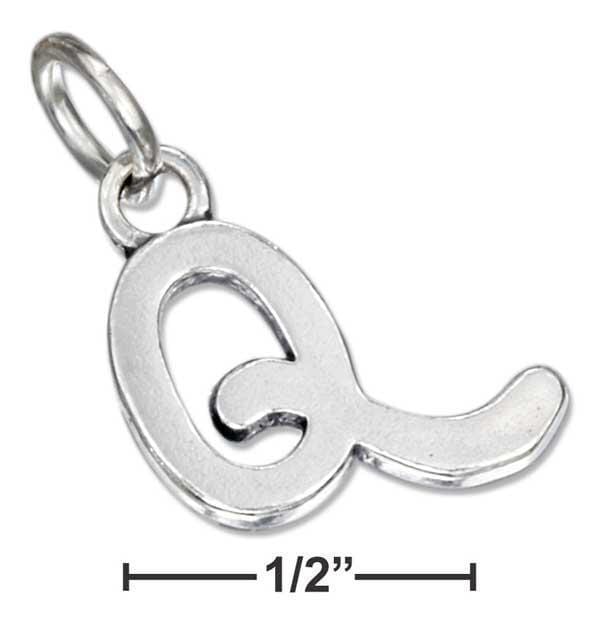 Silver Charms & Pendants Sterling Silver Charm:  Scrolled Letter "q" Charm JadeMoghul