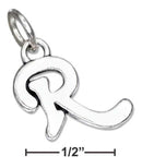 Silver Charms & Pendants Sterling Silver Charm:  Scrolled Letter "r" Charm JadeMoghul