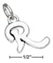 Silver Charms & Pendants Sterling Silver Charm:  Scrolled Letter "r" Charm JadeMoghul