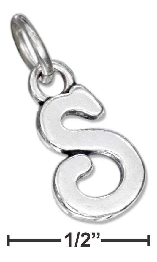 Silver Charms & Pendants Sterling Silver Charm:  Scrolled Letter "s" Charm JadeMoghul