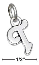 Silver Charms & Pendants Sterling Silver Charm:  Scrolled Letter "t" Charm JadeMoghul