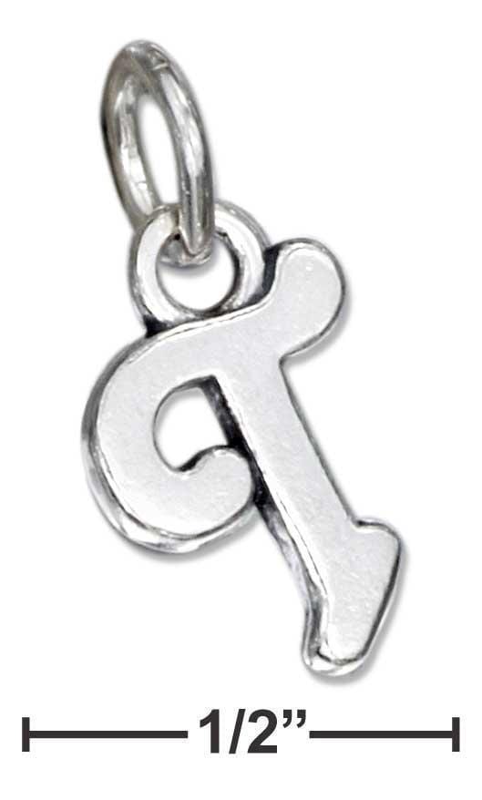 Silver Charms & Pendants Sterling Silver Charm:  Scrolled Letter "t" Charm JadeMoghul