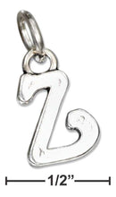 Silver Charms & Pendants Sterling Silver Charm:  Scrolled Letter "z" Charm JadeMoghul