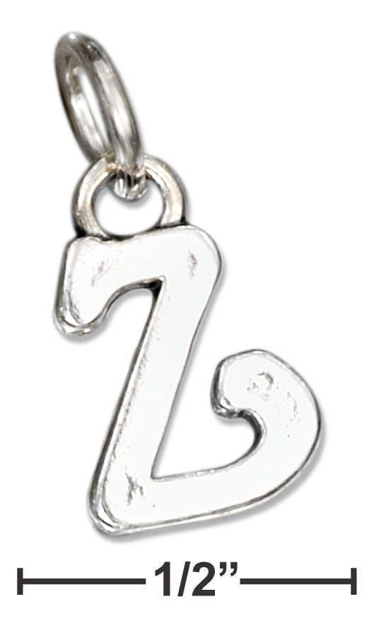 Silver Charms & Pendants Sterling Silver Charm:  Scrolled Letter "z" Charm JadeMoghul