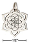 Silver Charms & Pendants Sterling Silver Charm:  Seed Of Life Lotus Charm JadeMoghul Inc.