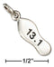 Sterling Silver Charm:  Shoe Print "13.1" Half Marathon Charm