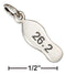 Sterling Silver Charm:  Shoe Print "26.2" Marathon Charm