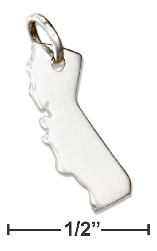 Silver Charms & Pendants Sterling Silver Charm:  Silhouette California State Charm JadeMoghul Inc.