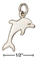 Silver Charms & Pendants Sterling Silver Charm:  Silhouette Jumping Dolphin Charm JadeMoghul Inc.