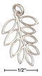 Silver Charms & Pendants Sterling Silver Charm:  Silhouette Open Work Fern Charm Pendant JadeMoghul Inc.