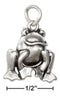 Silver Charms & Pendants Sterling Silver Charm:  Sitting Frog Charm JadeMoghul Inc.