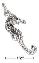 Silver Charms & Pendants Sterling Silver Charm:  Small Three Dimensional Seahorse Charm JadeMoghul