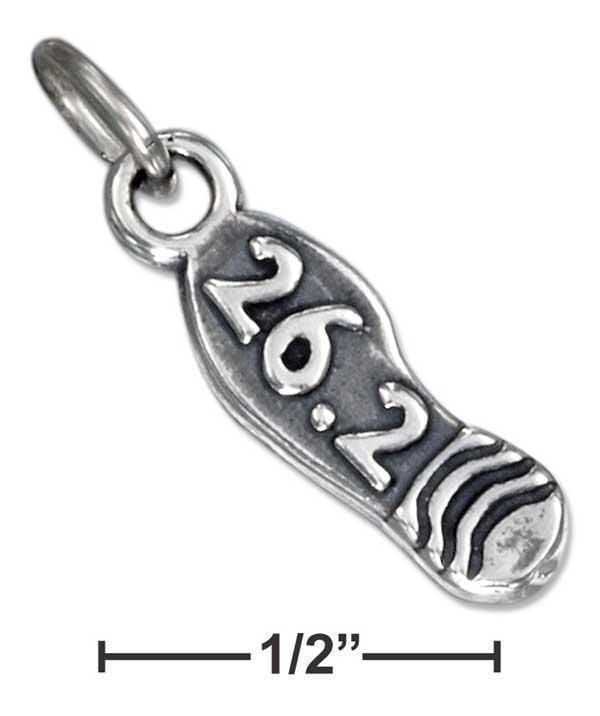 Silver Charms & Pendants Sterling Silver Charm:  Sneaker Sole With "26.2" Charm JadeMoghul