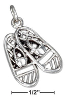 Silver Charms & Pendants Sterling Silver Charm:  Snowshoes Charm JadeMoghul