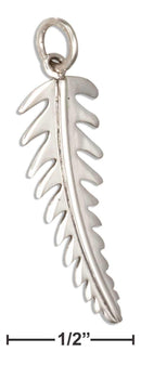 Silver Charms & Pendants Sterling Silver Charm:  Solid Fern Leaf Pendant Charm JadeMoghul Inc.