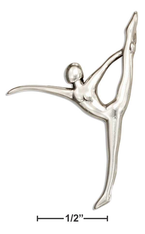 Silver Charms & Pendants Sterling Silver Charm:  Standing Dance Yoga Position Pendant JadeMoghul Inc.