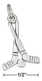 Silver Charms & Pendants Sterling Silver Charm:  Sticks And Puck Hockey Charm JadeMoghul