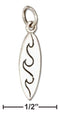 Silver Charms & Pendants Sterling Silver Charm:  Surfboard Charm With Wave Design JadeMoghul Inc.