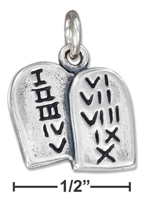 Silver Charms & Pendants Sterling Silver Charm:  Ten Commandments Charm JadeMoghul