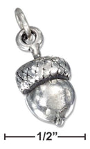 Silver Charms & Pendants Sterling Silver Charm:  Three Dimensional Acorn Charm JadeMoghul