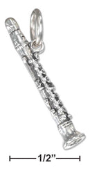 Silver Charms & Pendants Sterling Silver Charm:  Three Dimensional Clarinet Charm JadeMoghul