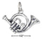 Silver Charms & Pendants Sterling Silver Charm:  Three Dimensional French Horn Charm JadeMoghul