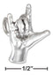 Silver Charms & Pendants Sterling Silver Charm:  Three Dimensional "i Love You" Sign Language Pendant JadeMoghul