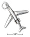 Silver Charms & Pendants Sterling Silver Charm:  Three Dimensional Jet Plane Charm JadeMoghul