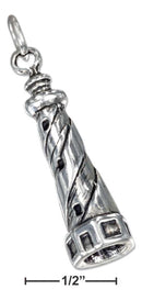 Silver Charms & Pendants Sterling Silver Charm:  Three Dimensional Lighthouse Charm JadeMoghul