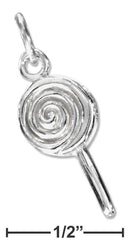 Silver Charms & Pendants Sterling Silver Charm:  Three Dimensional Lollipop Charm JadeMoghul