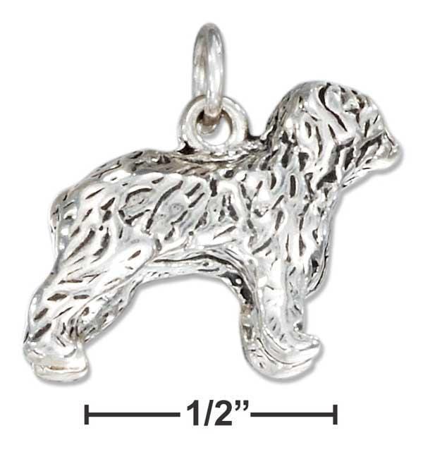 Silver Charms & Pendants Sterling Silver Charm:  Three Dimensional Old English Sheepdog Dog Charm JadeMoghul