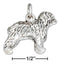 Silver Charms & Pendants Sterling Silver Charm:  Three Dimensional Old English Sheepdog Dog Charm JadeMoghul