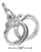 Silver Charms & Pendants Sterling Silver Charm:  Three Dimensional Pair Of Handcuffs Charm JadeMoghul
