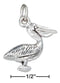 Silver Charms & Pendants Sterling Silver Charm:  Three Dimensional Pelican Charm JadeMoghul