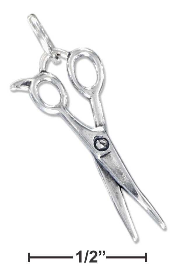 Silver Charms & Pendants Sterling Silver Charm:  Three Dimensional Scissors Charm JadeMoghul