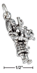 Silver Charms & Pendants Sterling Silver Charm:  Three Dimensional Scottish Bagpipe Player Charm JadeMoghul