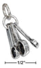 Silver Charms & Pendants Sterling Silver Charm:  Three Dimensional Three Measuring Spoons Charm JadeMoghul